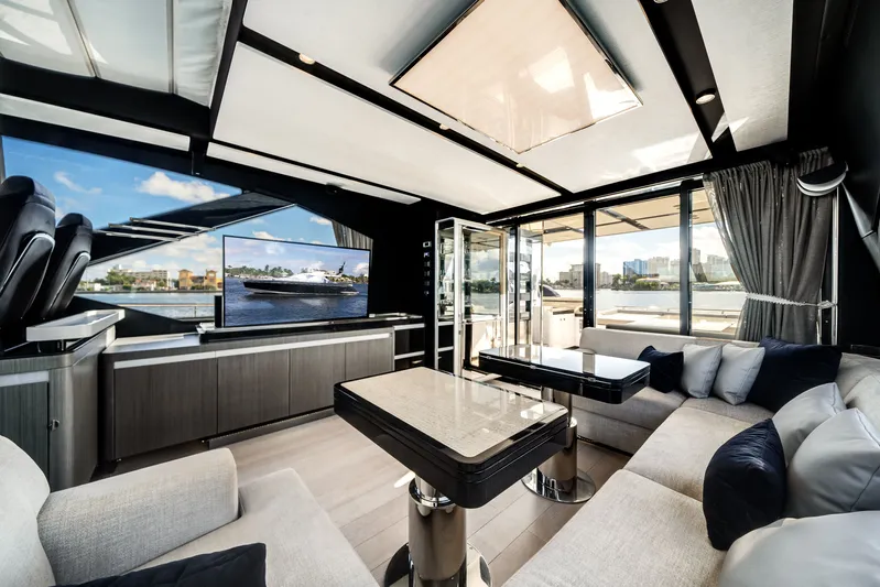  Yacht Photos Pics Luxurious interior of the 2022 Azimut S7 yacht.