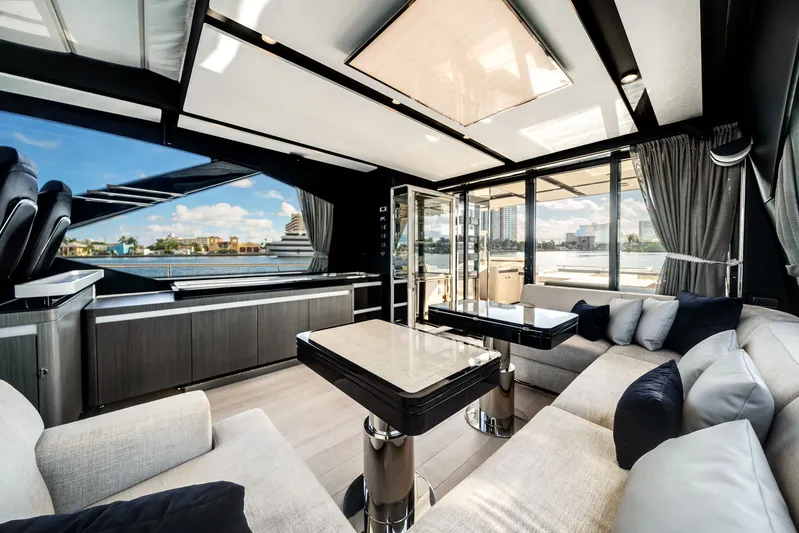  Yacht Photos Pics Luxurious interior of the 2022 Azimut S7 yacht.