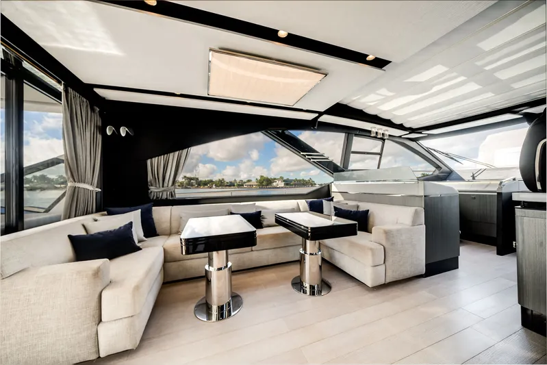 Yacht Photos Pics Luxurious interior of the 2022 Azimut S7 yacht.