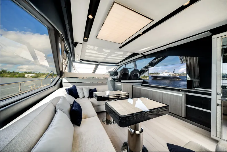  Yacht Photos Pics Luxurious interior of the 2022 Azimut S7 yacht.