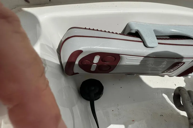  Yacht Photos Pics Close-up of a control panel on a 2019 Sea Ray 310 SLX boat.