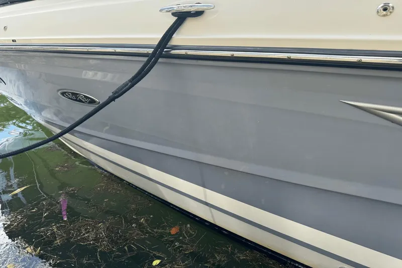  Yacht Photos Pics 2019 Sea Ray 310 SLX boat side view with water reflection.