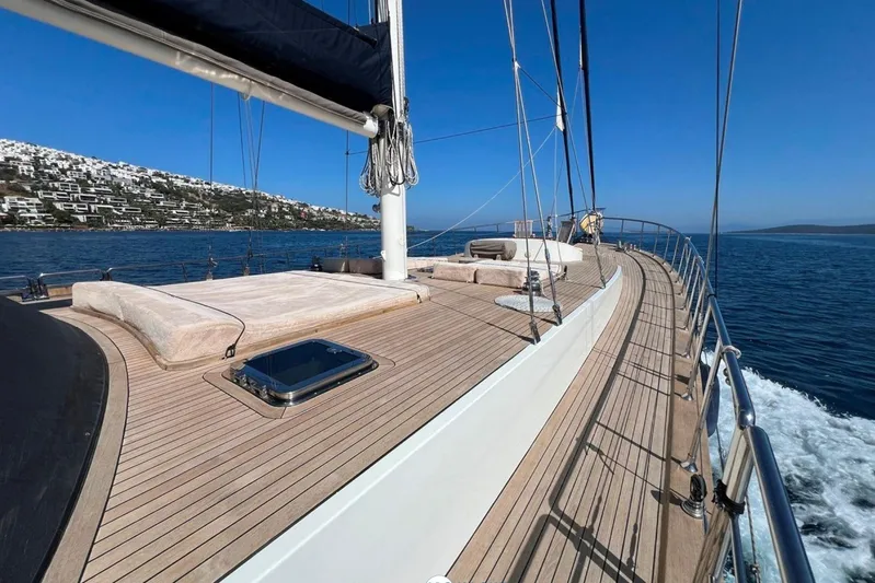 Cİca Sultan Yacht Photos Pics Luxurious Ark Yat 24M yacht sailing on clear blue waters, 2014 model.