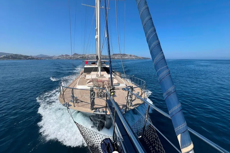 Cİca Sultan Yacht Photos Pics Luxurious Ark Yat 24M yacht sailing on clear blue waters, 2014 model.