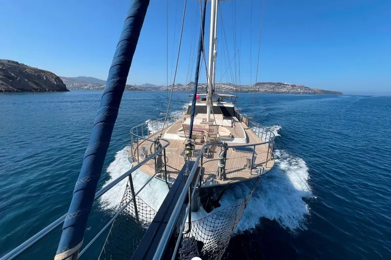 Cİca Sultan Yacht Photos Pics Sailing yacht Ark Yat 24M, 2014 model, cruising on clear blue waters.