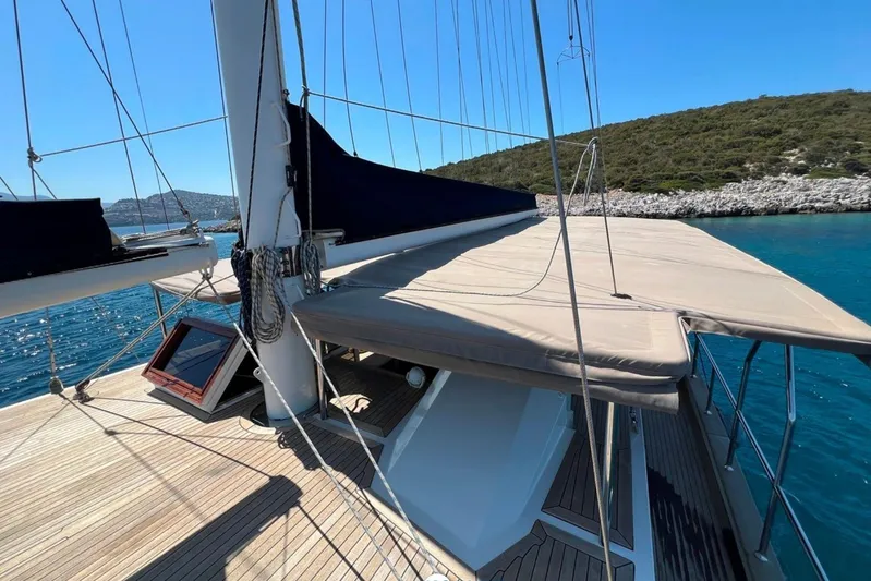 Cİca Sultan Yacht Photos Pics Sailing yacht Ark Yat 24M, 2014 model, cruising in clear blue waters.