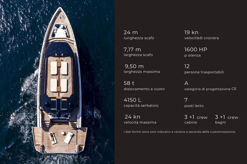  Yacht Photos Pics Evo Yachts V8 2026 luxury yacht, 24m length, 1600 HP, 12 passengers, sleek design.