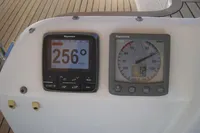 Navigation instruments on 2007 Comar Comet 62 RS yacht dashboard.