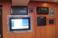 Control panel of 2007 Comar Comet 62 RS yacht with navigation and communication systems.