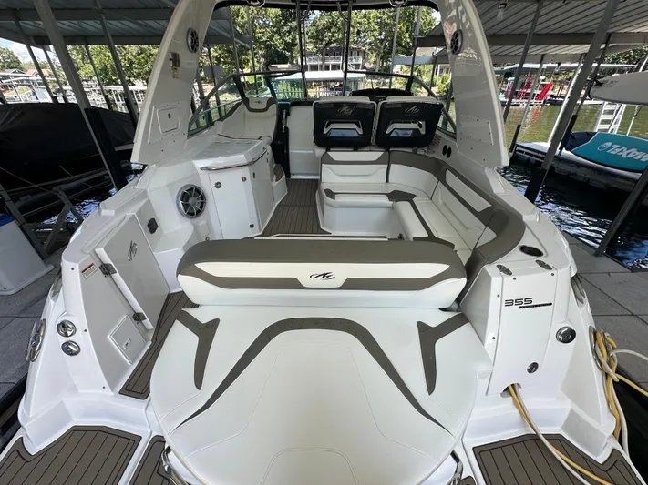  Yacht Photos Pics 2017 Monterey 355 Sport Yacht interior with spacious seating and modern design.
