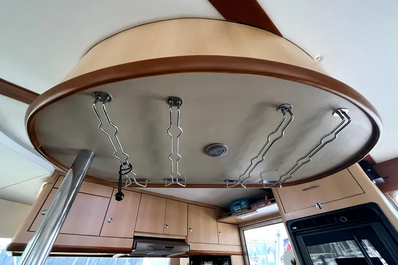  Yacht Photos Pics Interior of 2009 Kelsall 58 KSS yacht with modern kitchen fixtures.