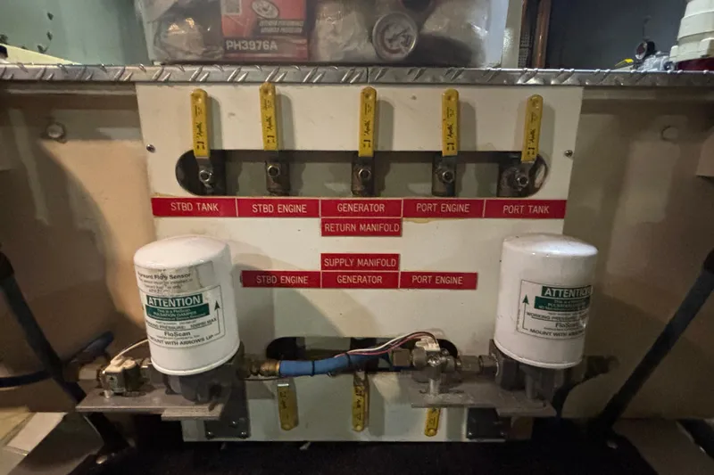 Maximon Yacht Photos Pics Fuel management system on a 1989 Grand Banks 46 Classic yacht.