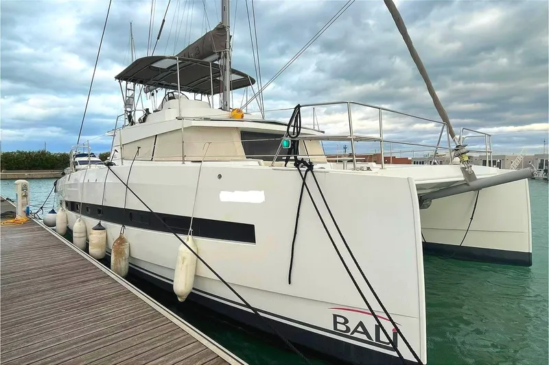  Yacht Photos Pics 2020 Bali 4.3 catamaran docked at marina.