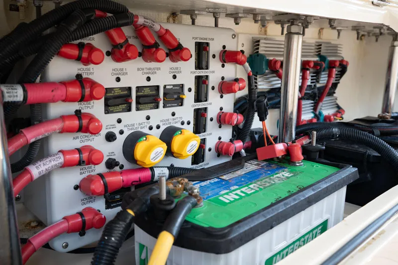  Yacht Photos Pics Electrical panel and battery setup in 2022 HCB 53 Sue&ntilde;os boat.