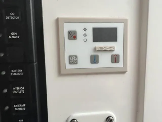  Yacht Photos Pics Control panel of a 2018 Intrepid 375 Walkaround boat.