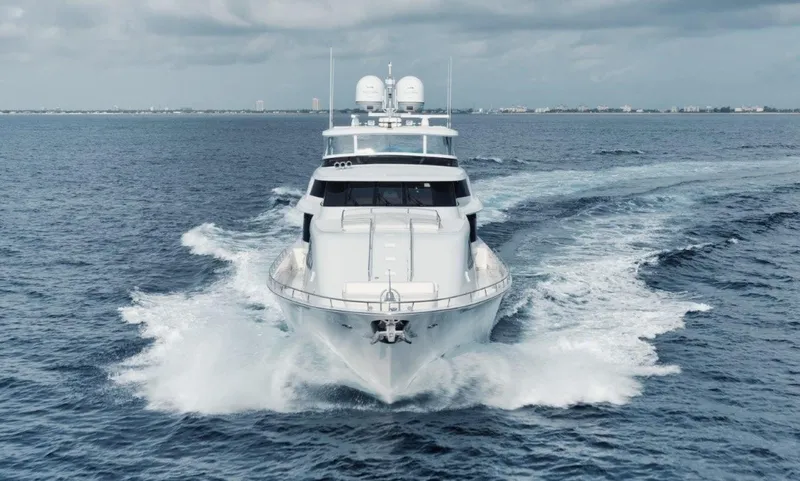 Island Girl Yacht Photos Pics Luxury yacht cruising on open water, 2002 Westport 112 model.