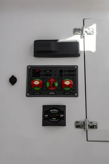 Hot Rod Yacht Photos Pics Control panel on 2005 French Yachts 34 Center Console boat.