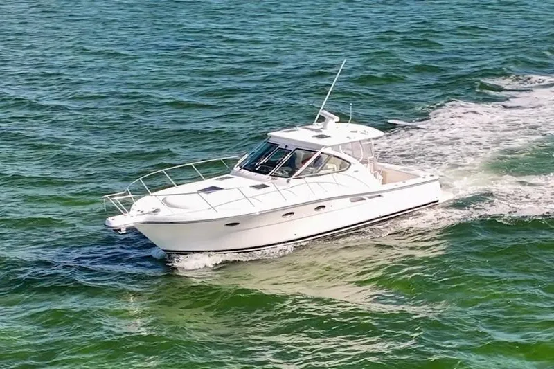  Yacht Photos Pics 2006 Tiara 3600 yacht cruising on open water.