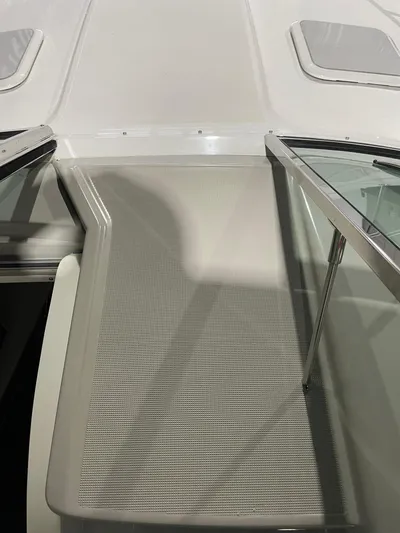 "abe Froman" Yacht Photos Pics 2006 Formula 330 Sun Sport boat deck with open glass doors.