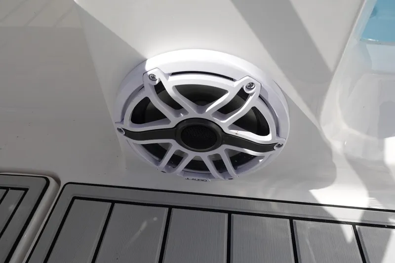  Yacht Photos Pics Speaker on 2025 Sea Fox 328 Commander boat deck.
