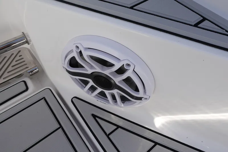  Yacht Photos Pics Speaker on 2025 Sea Fox 328 Commander boat with sleek design and detailing.