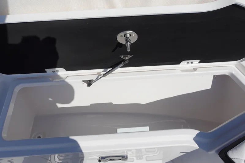  Yacht Photos Pics Open storage compartment on 2025 Sea Fox 328 Commander boat.