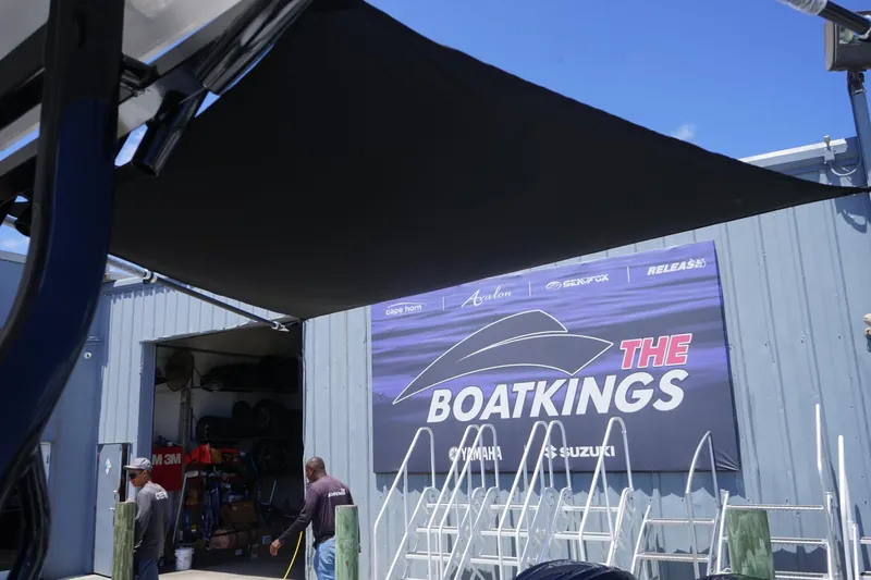  Yacht Photos Pics Sea Fox 328 Commander 2025 at The Boat Kings dealership exterior.