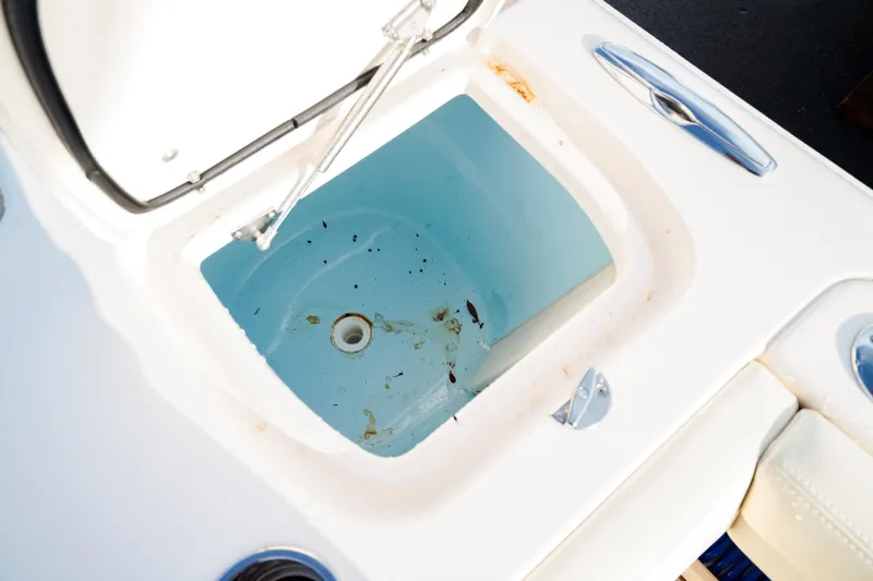  Yacht Photos Pics Livewell compartment on 2021 Grady-White Canyon 271 boat.