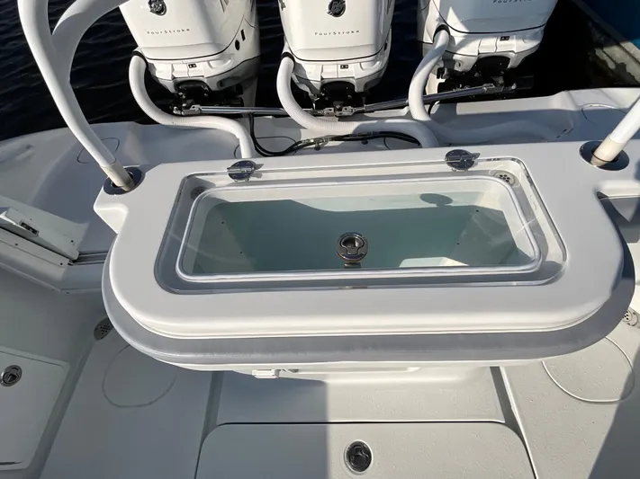  Yacht Photos Pics 2020 Yellowfin 36 Offshore with triple outboard engines.