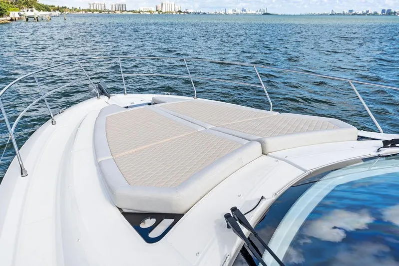 Two Segals Yacht Photos Pics 2019 Beneteau Gran Turismo 46 yacht with sunbathing deck on open water.