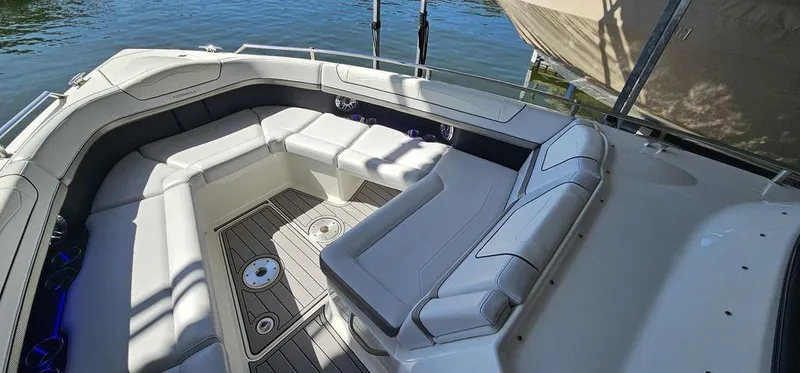  Yacht Photos Pics 2021 Formula 350 Crossover Bowrider with spacious seating and elegant design on the water.