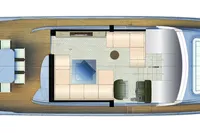 Manufacturer Provided Image: Pershing 70 Upper Deck Layout Plan