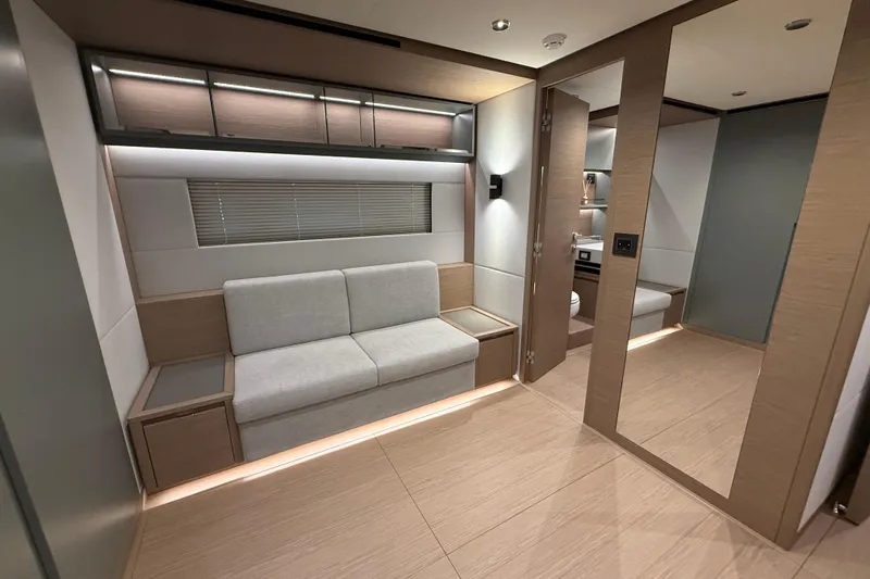  Yacht Photos Pics Luxurious interior of 2026 Pardo Yachts GT75, featuring modern seating and elegant design.