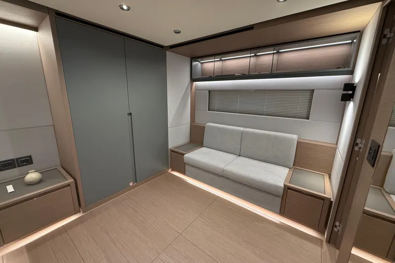  Yacht Photos Pics Modern interior of 2026 Pardo Yachts GT75, featuring sleek design and comfortable seating.
