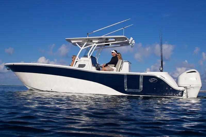  Yacht Photos Pics Manufacturer Provided Image: 2021 Sea Fox 288 Commander boat on open water under clear blue sky.