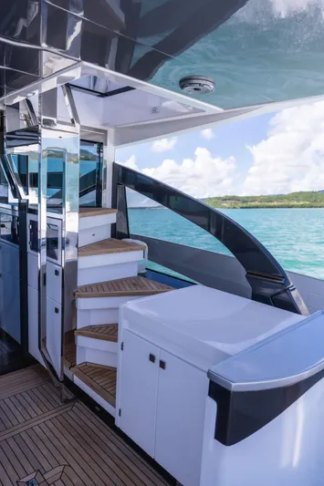 Salina Yacht Photos Pics 2024 Azimut S7 yacht interior with sleek design and ocean view.