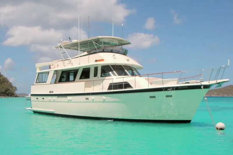 'elixir' Yacht Photos Pics 1982 Hatteras 56 Wide Body - 'ELIXIR'