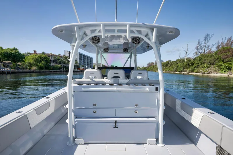 O'fishal Business Yacht Photos Pics 2025 Contender 44 ST boat interior with sleek design and modern amenities.