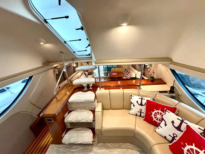 Plan B Yacht Photos Pics Pilothouse Aft - Stairs to Bridge