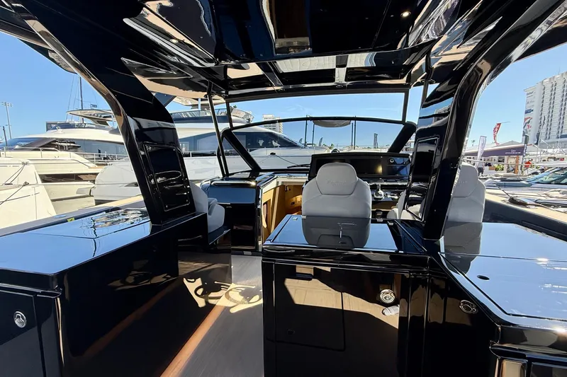  Yacht Photos Pics 2026 Pardo Yachts 50 interior with sleek design and modern helm station.