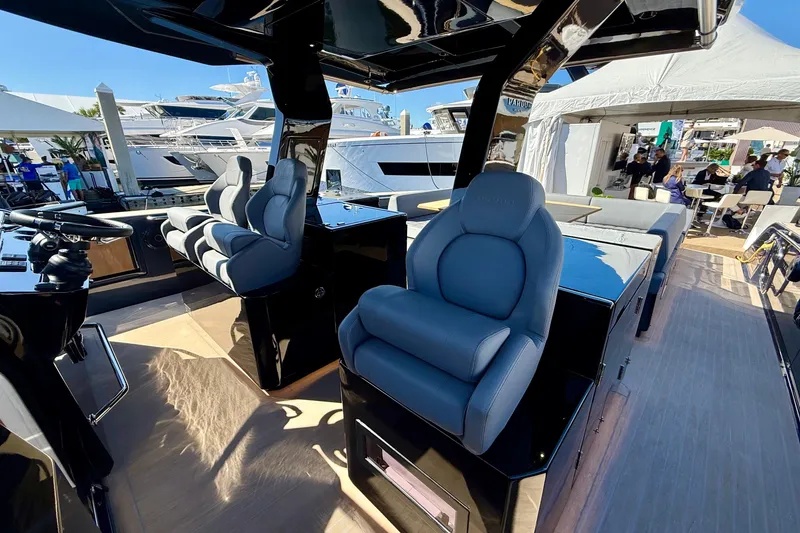  Yacht Photos Pics Luxurious interior of 2026 Pardo Yachts 50, featuring sleek seating and modern design.