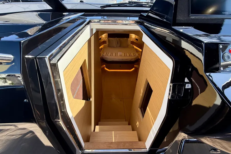  Yacht Photos Pics Luxurious interior of 2026 Pardo Yachts 50, featuring elegant wood finishes and modern design.