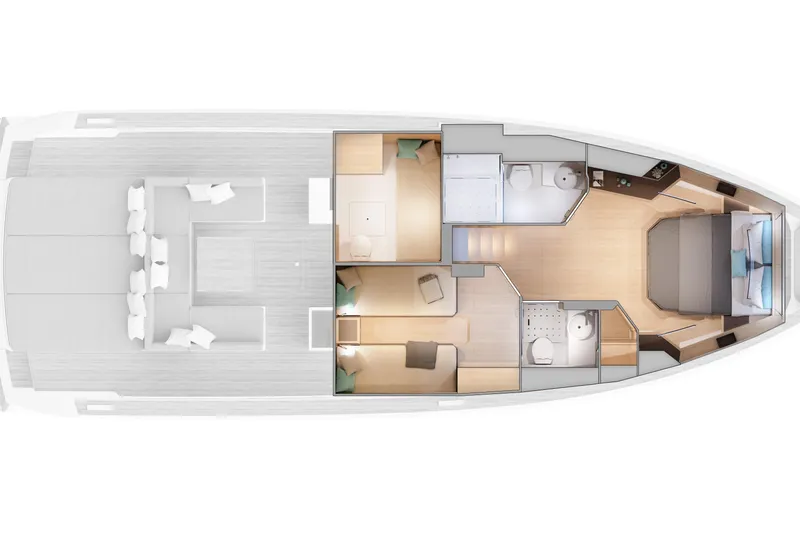  Yacht Photos Pics Floor plan of 2026 Pardo Yachts 50, featuring spacious interior layout and modern amenities.
