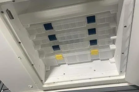  Yacht Photos Pics Interior view of a 2022 Prowler 31 RV ceiling with ventilation panels.