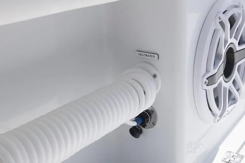  Yacht Photos Pics 2026 Invincible 46 Catamaran saltwater hose and speaker detail.