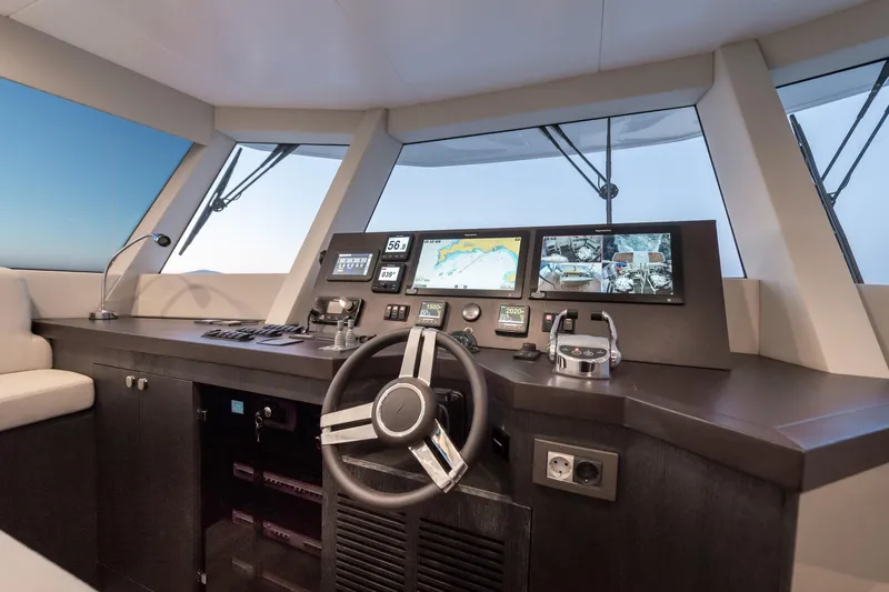 Numarine 22xp Yacht Photos Pics Control panel of 2025 Numarine 22xp yacht with advanced navigation displays.