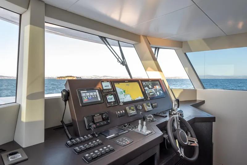 Numarine 22xp Yacht Photos Pics Helm of 2025 Numarine 22XP yacht with advanced navigation systems and ocean view.