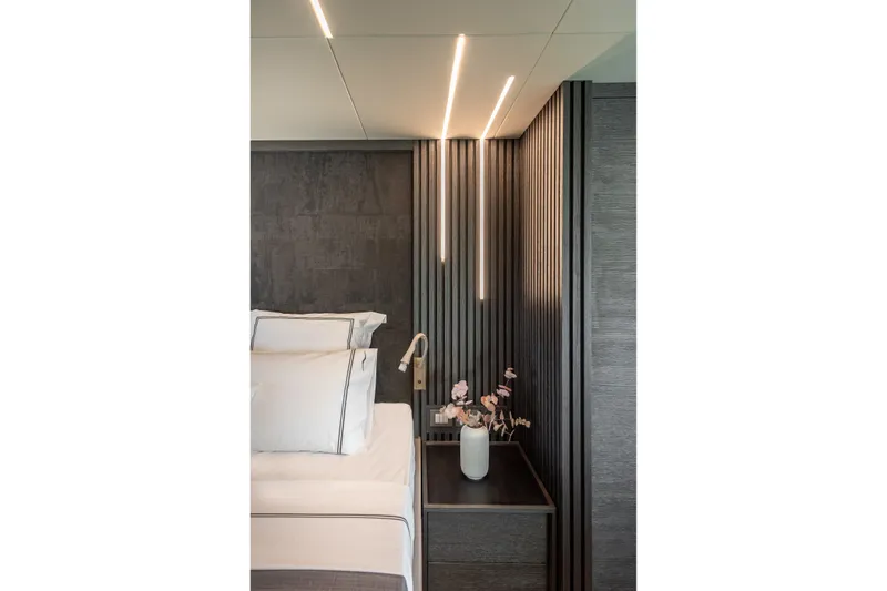 Numarine 22xp Yacht Photos Pics Luxurious 2025 Numarine 22XP yacht interior with modern lighting and elegant decor.