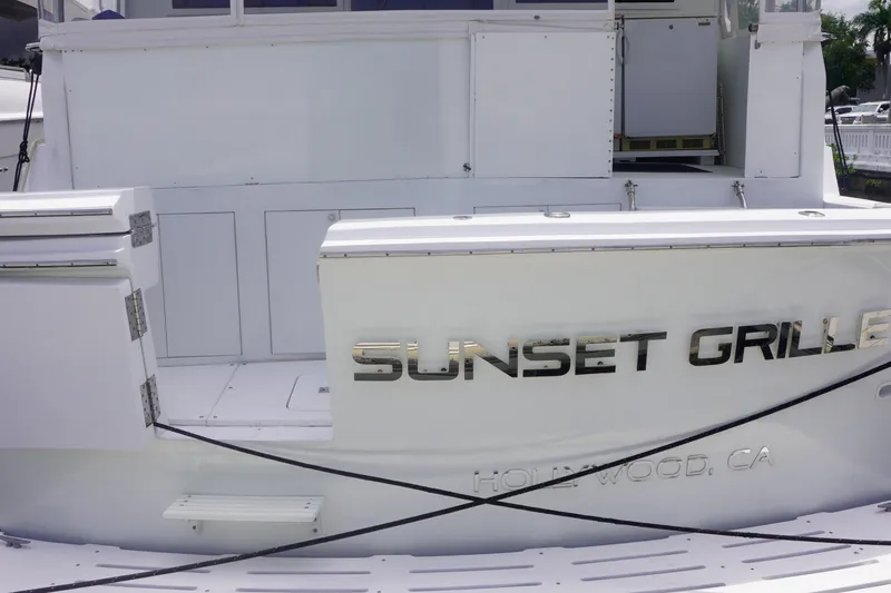 Sunset Grille Yacht Photos Pics 1990 Hatteras 62 Cockpit Motor Yacht, "Sunset Grille," docked in Hollywood, CA.