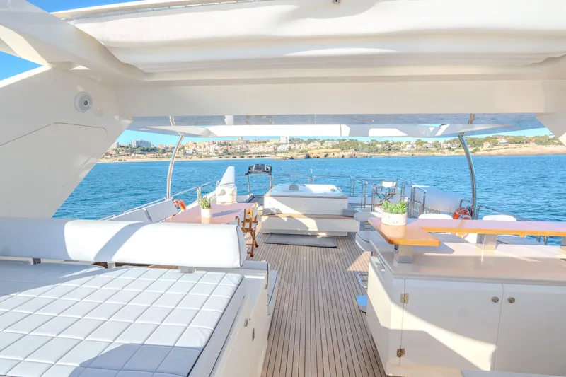  Yacht Photos Pics Luxurious 2013 Azimut 105 yacht deck with ocean view and elegant seating.